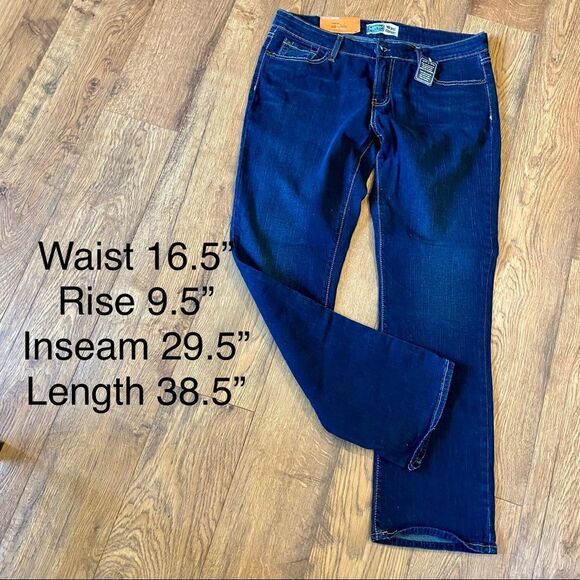 SIGNATURE by LEVI STRAUSS & CO MID RISE STRAIGHT JEANS 12 S NWT - Picture 10 of 13